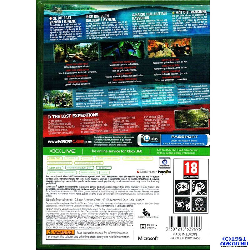 FARCRY 3 THE LOST EXPEDITIONS EDITION XBOX 360