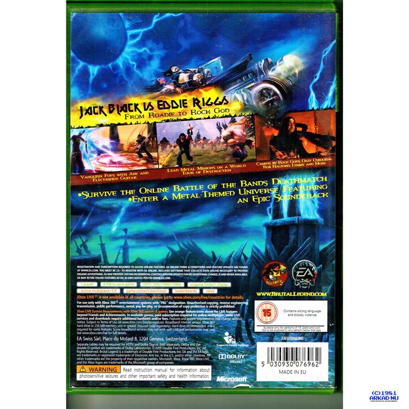 BRUTAL LEGEND XBOX 360