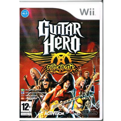 GUITAR HERO AEROSMITH WII MED KLISTERMÄRKENA