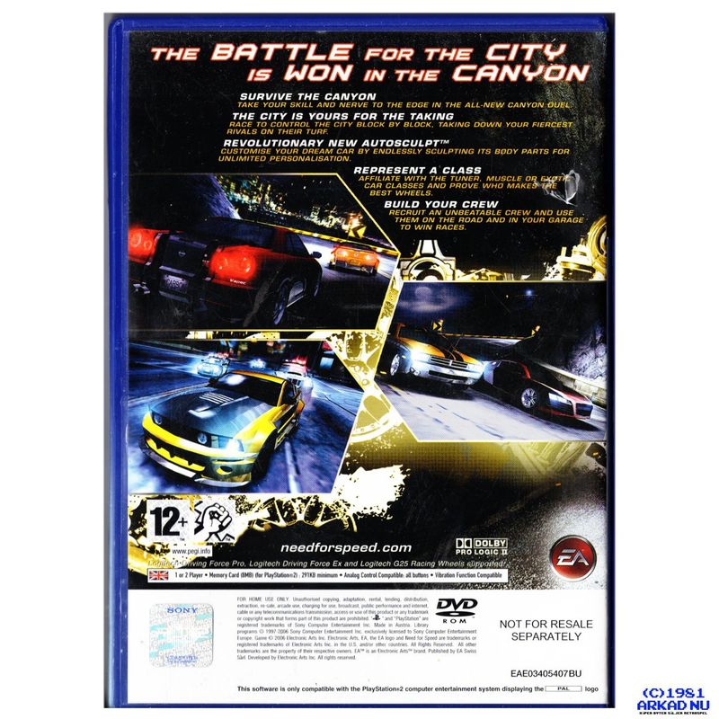 NEED FOR SPEED CARBON PS2