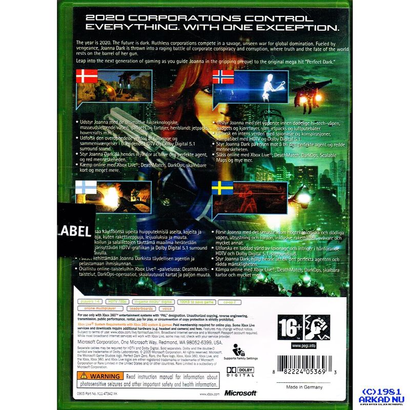 PERFECT DARK ZERO XBOX 360