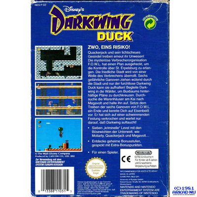 DARKWING DUCK NES TYSK UTGÅVA