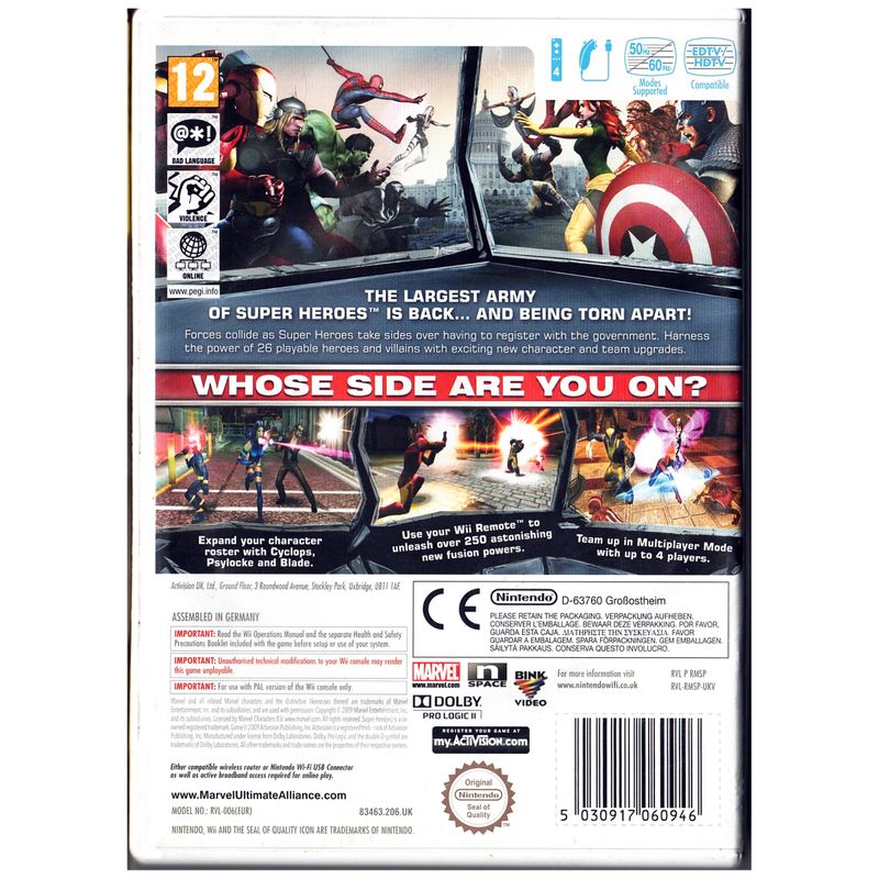 MARVEL ULTIMATE ALLIANCE 2 WII