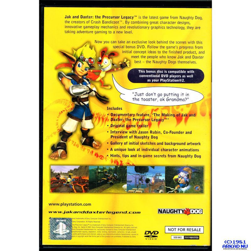 JAK AND DAXTER THE PRECURSOR LEGACY DVD