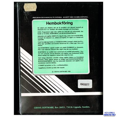 HEMBOKFÖRING C64 KASSETT