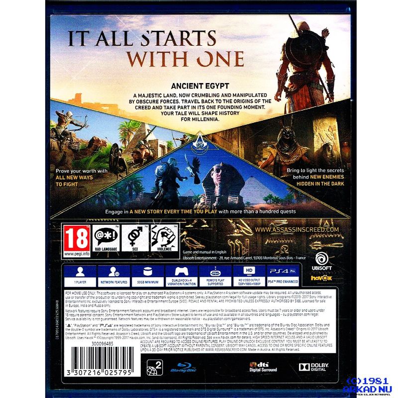 ASSASSINS CREED ORIGINS PS4