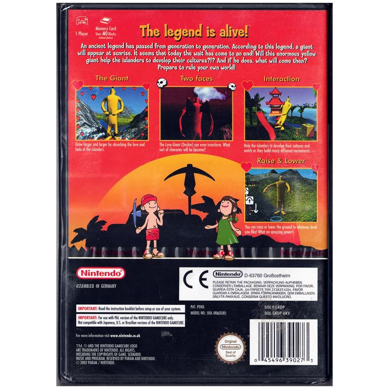 DOSHIN THE GIANT GAMECUBE NYTT INPLASTAD