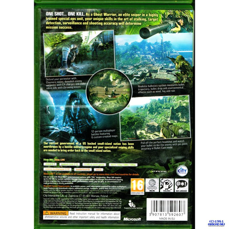 SNIPER GHOST WARRIOR XBOX 360 