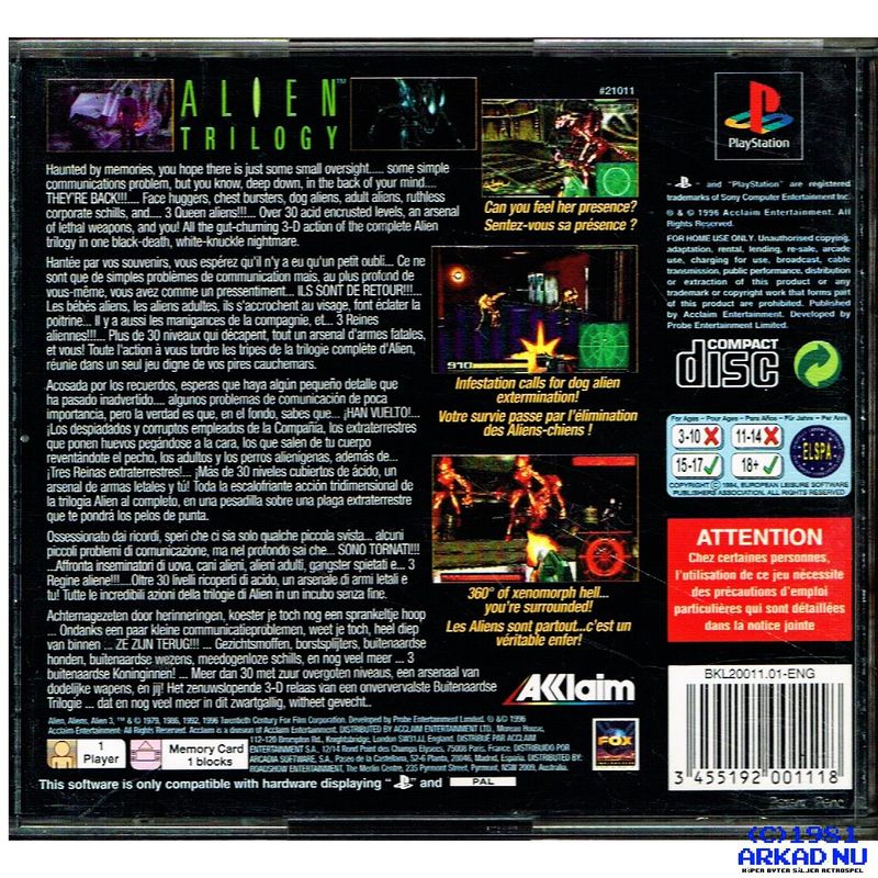 ALIEN TRILOGY PS1