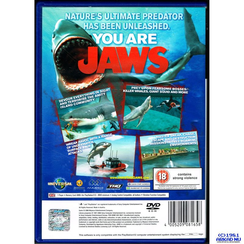 JAWS UNLEASHED PS2