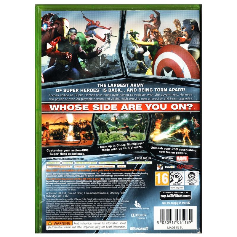 MARVEL ULTIMATE ALLIANCE 2 XBOX 360