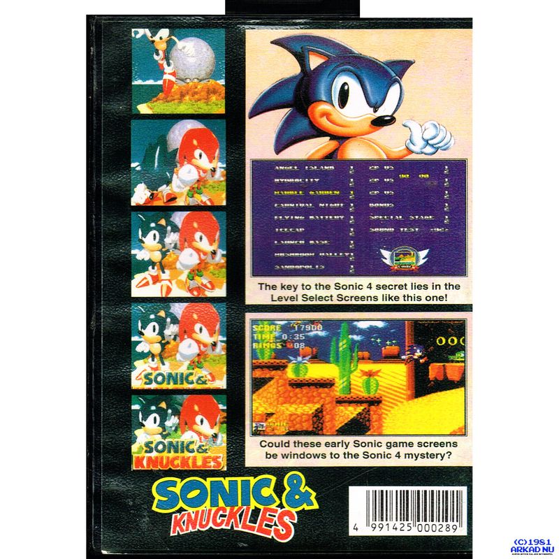 SONIC AND KNUCKLES MEGADRIVE BOOTLEG