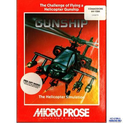 GUNSHIP C64 KASSETT