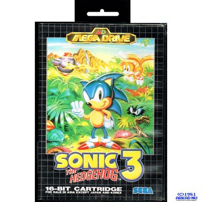 SONIC THE HEDGEHOG 3 MEGADRIVE ASIAN PAL