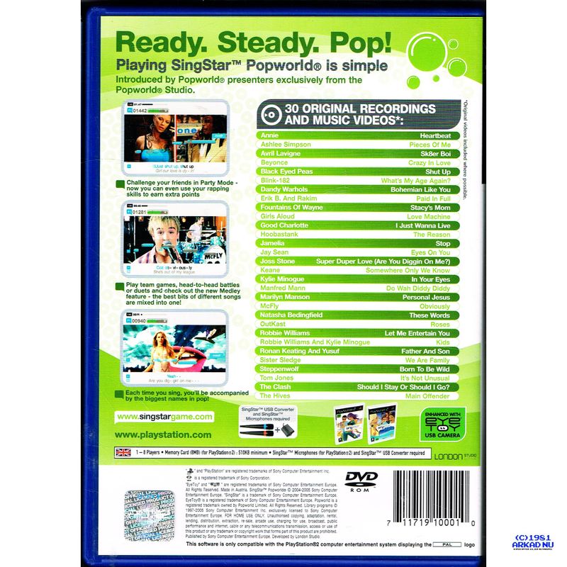 SINGSTAR POPWORLD PS2