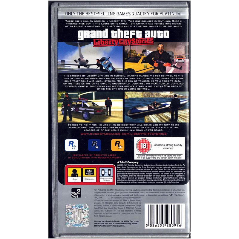 GRAND THEFT AUTO LIBERTY CITY STORIES PSP