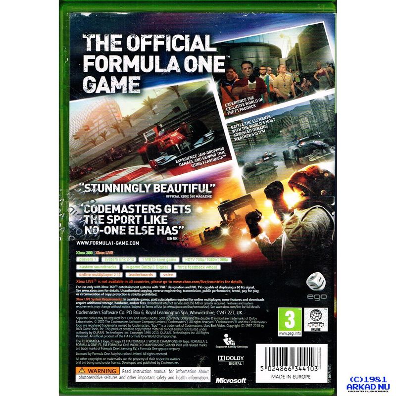 F1 2010 XBOX 360