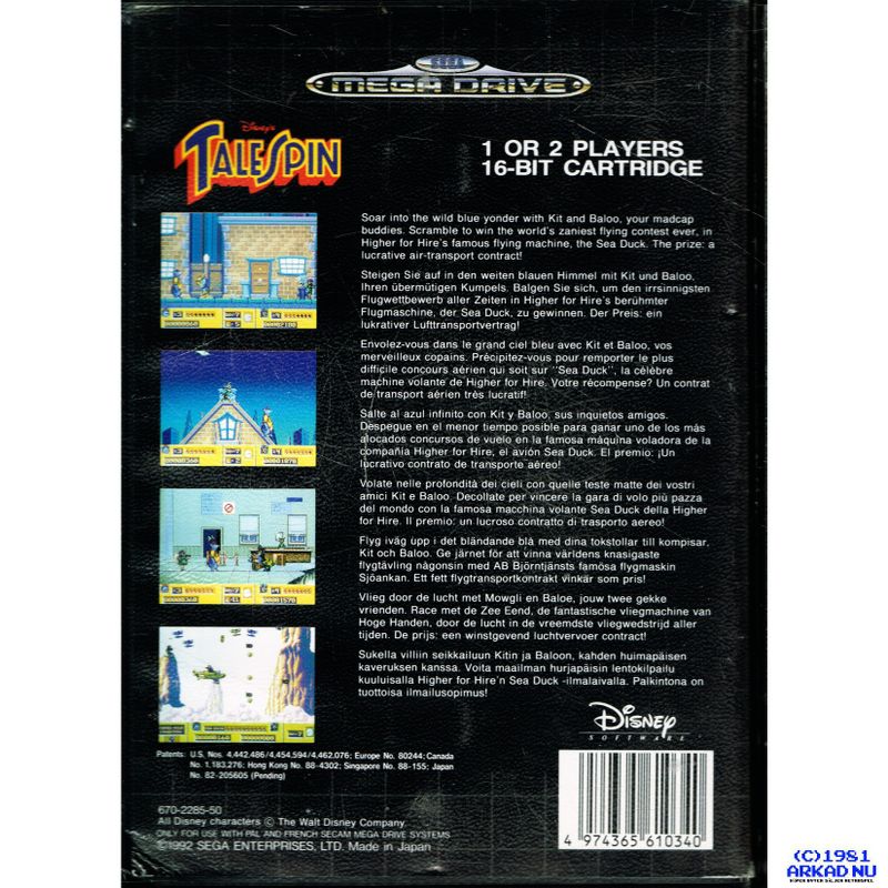 TALESPIN MEGADRIVE