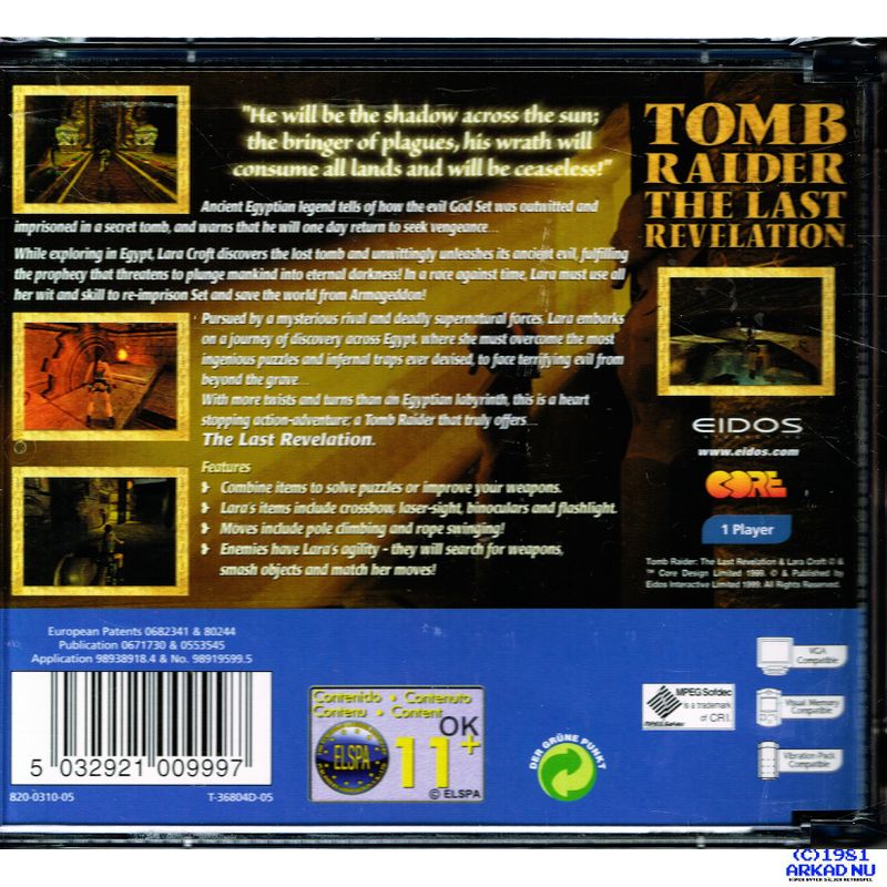 TOMB RAIDER THE LAST REVELATION DREAMCAST