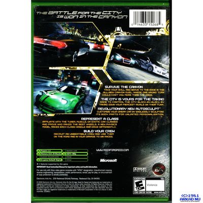 NEED FOR SPEED CARBON XBOX NTSC USA