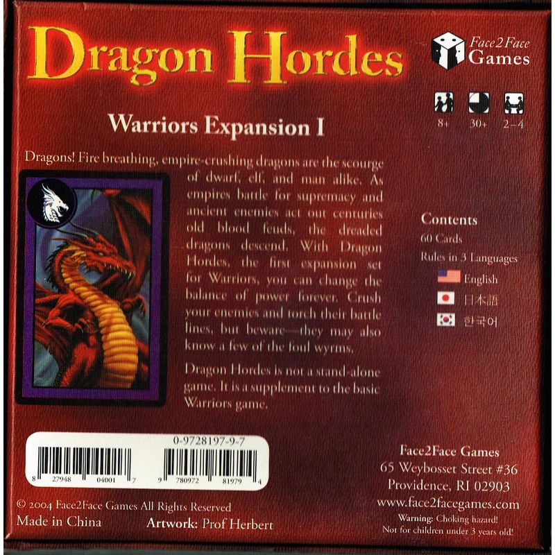 DRAGON HORDES WARRIORS EXPANSION 1 KORTSPEL