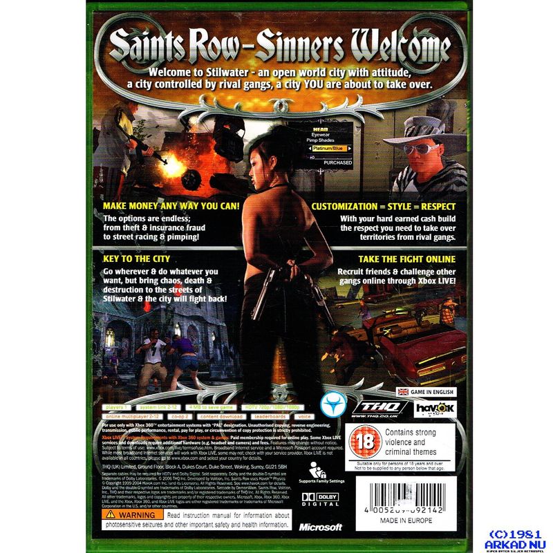 SAINTS ROW XBOX 360