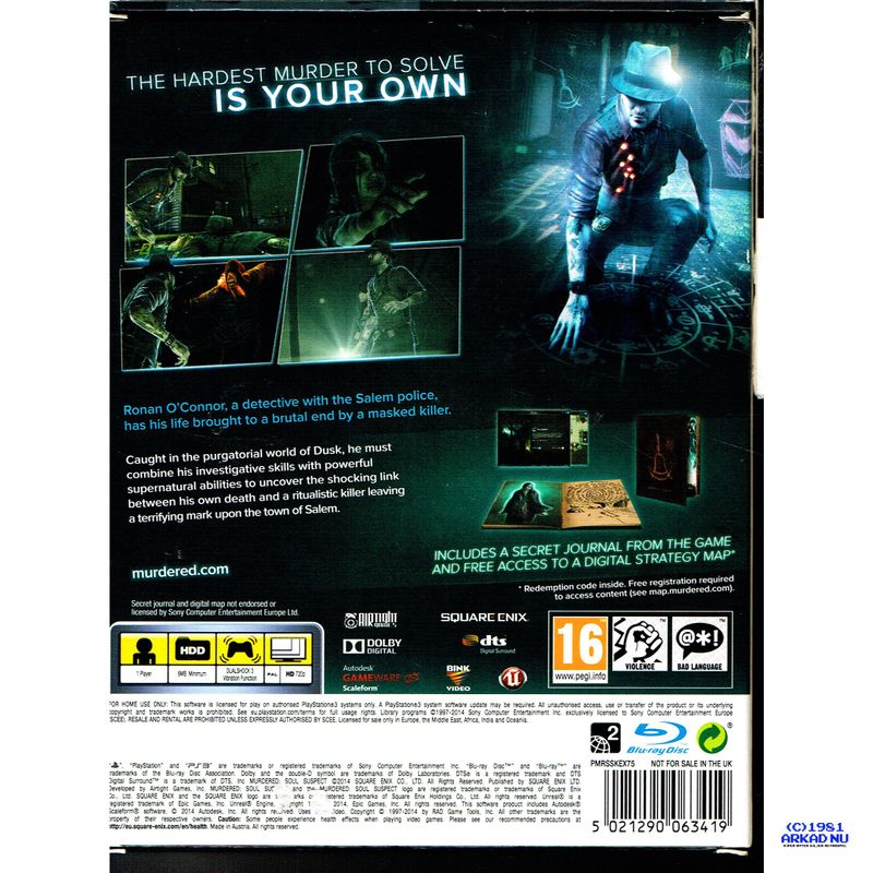 MURDERED SOUL SUSPECT LIMITED EDITION PS3