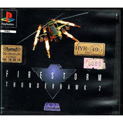 FIRESTORM THUNDERHAWK 2 PS1 HYRUTGÅVA