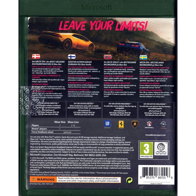 FORZA HORIZON 2 DAY ONE XBOX ONE