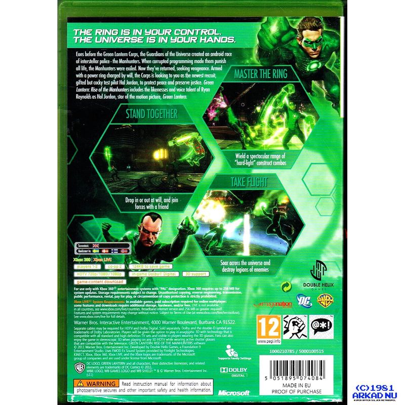 GREEN LANTERN RISE OF THE MANHUNTERS XBOX 360