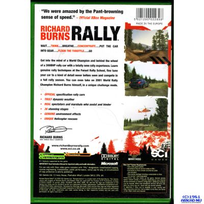 RICHARD BURNS RALLY XBOX