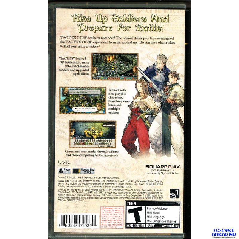 TACTICS OGRE LET US CLING TOGETHER PSP