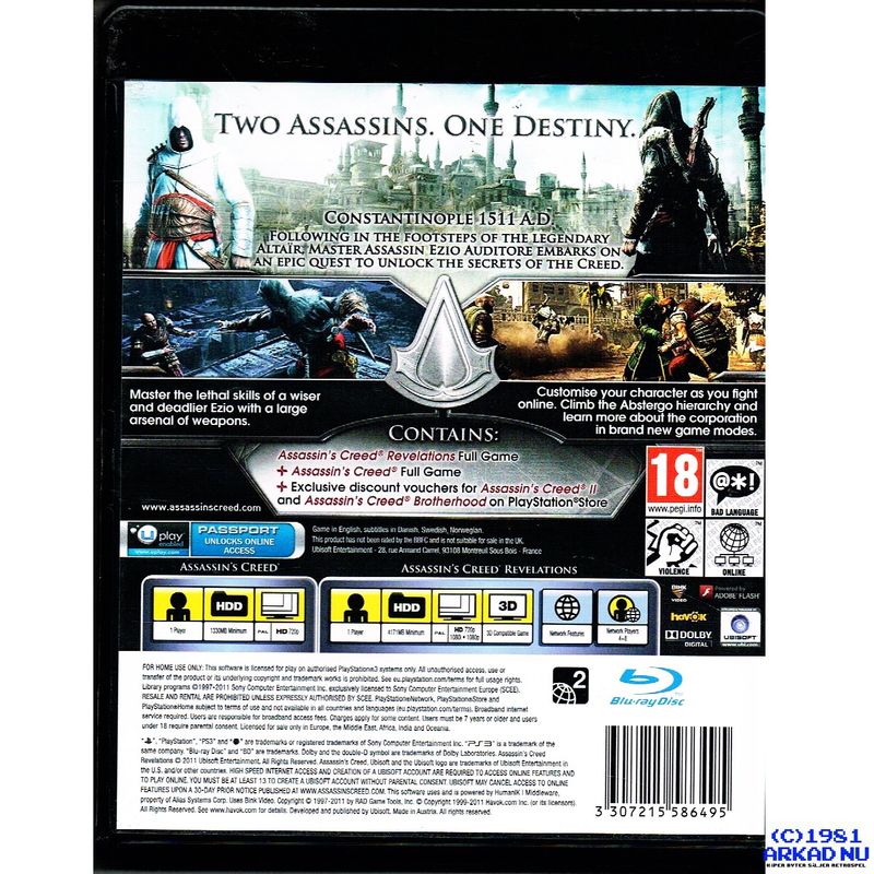 ASSASSINS CREED REVELATIONS PS3