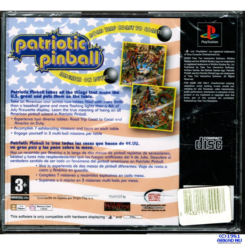 PATRIOTIC PINBALL PS1