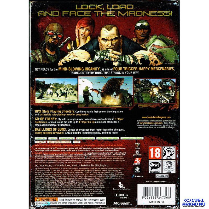 BORDERLANDS XBOX 360