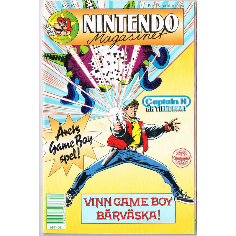 NINTENDO MAGASINET NR 2 1992 MED POWER PLAYER