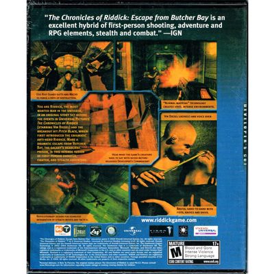 CHRONICLES OF RIDDICK ESCAPE FROM BUTCHER BAY DEVELOPERS CUT PC