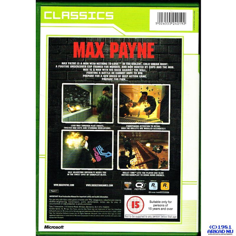 MAX PAYNE XBOX