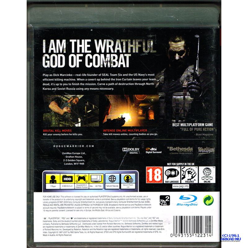 ROGUE WARRIOR PS3