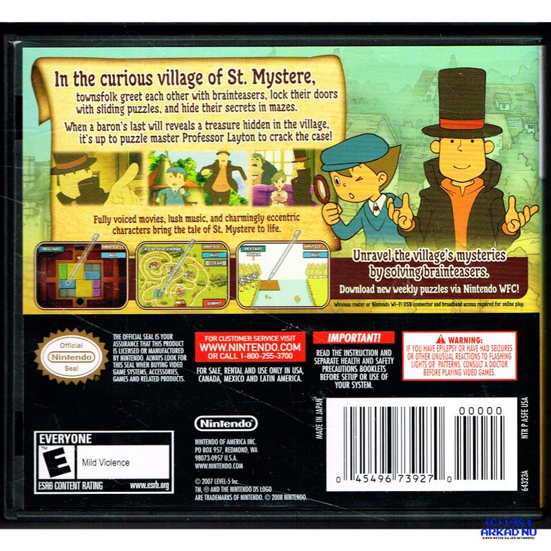 PROFESSOR LAYTON AND THE CURIOUS VILLAGE DS