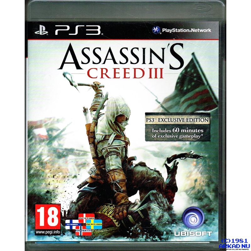 ASSASSINS CREED III EXCLUSIVE EDITION PS3