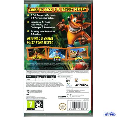 CRASH BANDICOOT N SANE TRILOGY SWITCH