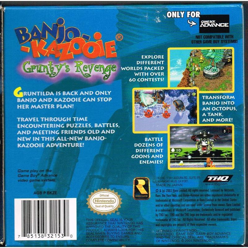 BANJO-KAZOOIE GRUNTY'S REVENGE GBA USA