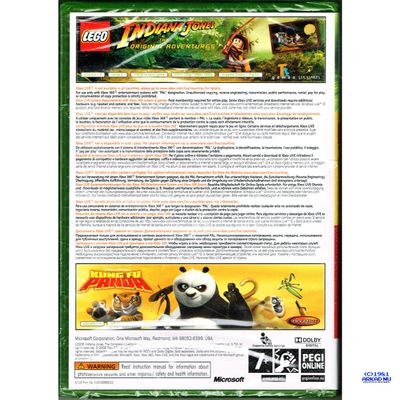 LEGO INDIANA JONES + KUNG FU PANDA XBOX 360