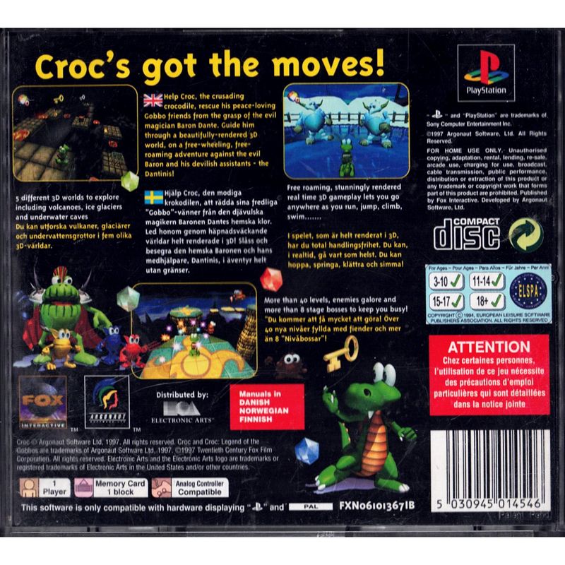 CROC LEGEND OF GOBBOS PS1