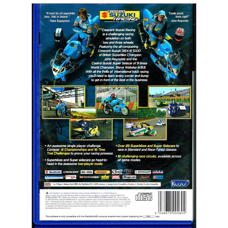 CRESCENT SUZUKI RACING PS2