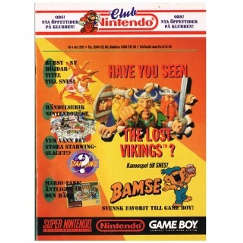 CLUB NINTENDO NR 4 OKTOBER 1993