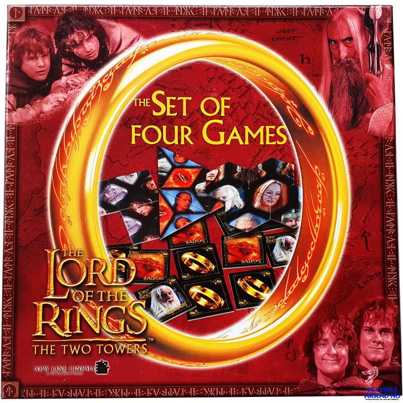LORD OF THE RINGS THE TWO TOWERS THE SET OF FOUR GAMES SÄLLSKAPSSPEL