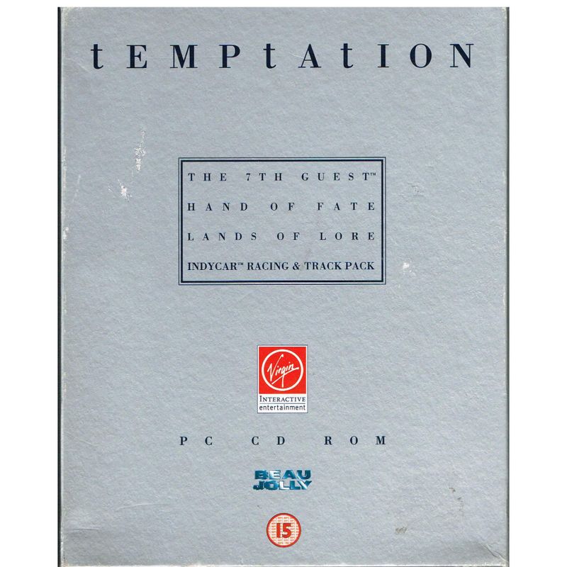 TEMPTATION (THE 7TH GUEST - HAND OF FATE - LANDS OF LORE - INDYCAR RACING) PC BIG BOX