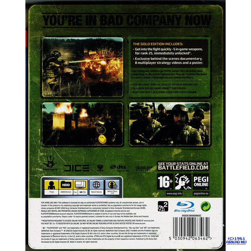 BATTLEFIELD BAD COMPANY GOLD EDITION PS3